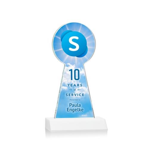 Recognition Awards - Crystal Awards - Laidlaw VividPrint™ Award - White