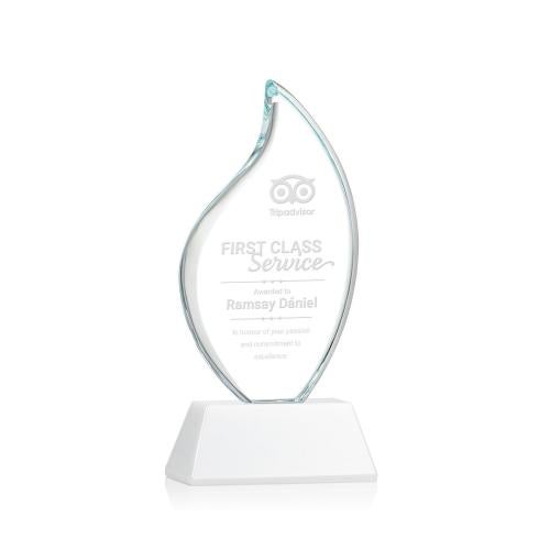Recognition Awards - Crystal Awards - Odessy Flame Award on Newhaven - White