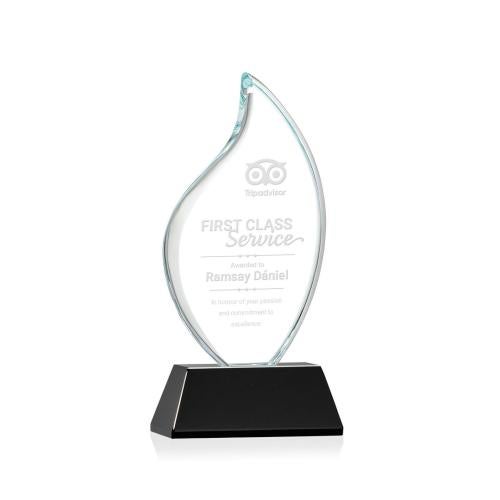 Recognition Awards - Crystal Awards - Odessy Flame Award on Newhaven - Black