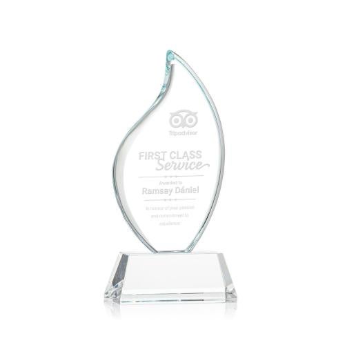Recognition Awards - Crystal Awards - Odessy Flame Award on Newhaven - Clear