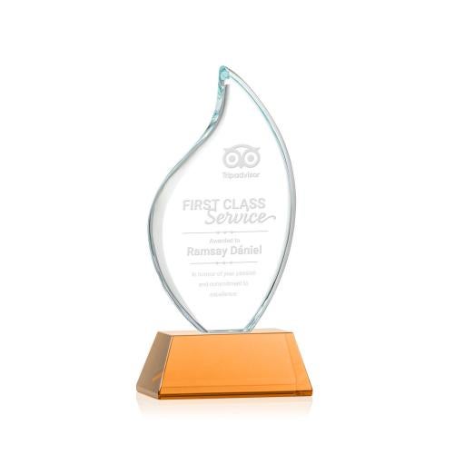 Recognition Awards - Crystal Awards - Odessy Flame Award on Newhaven - Amber