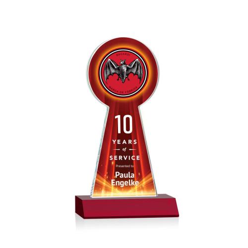 Recognition Awards - Crystal Awards - Laidlaw VividPrint™ Award - Red