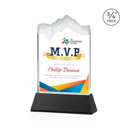 Recognition Awards - Crystal Awards - Kilimanjaro VividPrint™ Award on Newhaven - Black