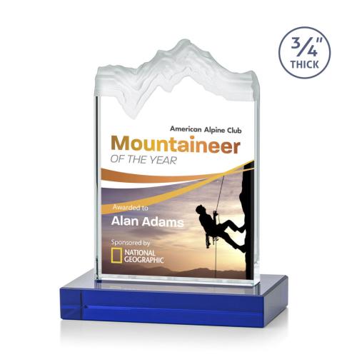Recognition Awards - Crystal Awards - Kilimanjaro VividPrint™ Award - Blue