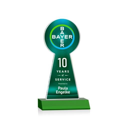 Recognition Awards - Crystal Awards - Laidlaw VividPrint™ Award - Green