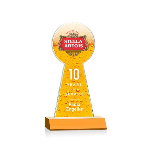 Recognition Awards - Crystal Awards - Laidlaw VividPrint™ Award - Amber