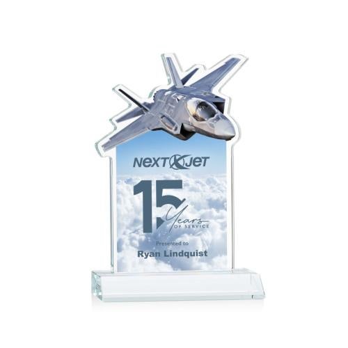 Recognition Awards - Crystal Awards - Top Gun VividPrint™ Award - Clear