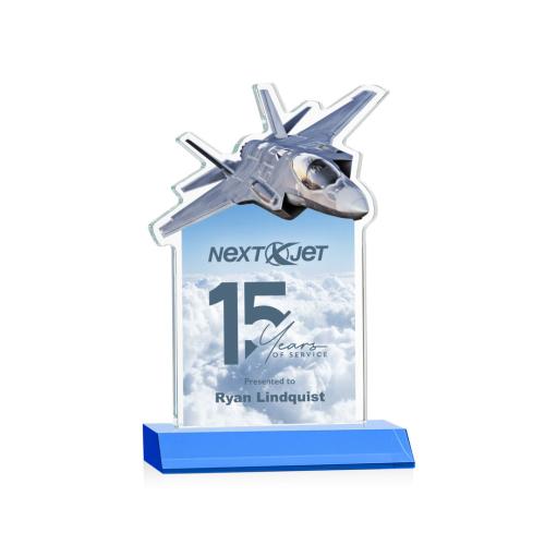 Recognition Awards - Crystal Awards - Top Gun VividPrint™ Award - Sky Blue