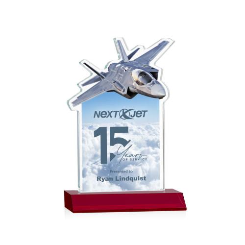 Recognition Awards - Crystal Awards - Top Gun VividPrint™ Award - Red