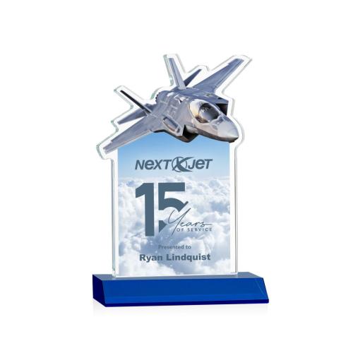 Recognition Awards - Crystal Awards - Top Gun VividPrint&trade; Award - Blue