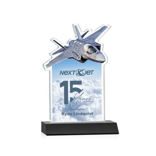 Recognition Awards - Crystal Awards - Top Gun VividPrint™ Award - Black