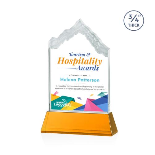 Recognition Awards - Crystal Awards - McKinley VividPrint™ Award on Newhaven - Amber