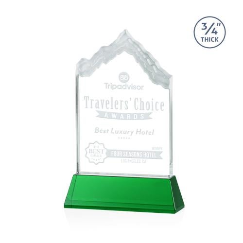Recognition Awards - Crystal Awards - McKinley Award on Newhaven - Green