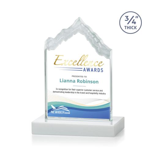 Recognition Awards - Crystal Awards - McKinley VividPrint&trade; Award - White