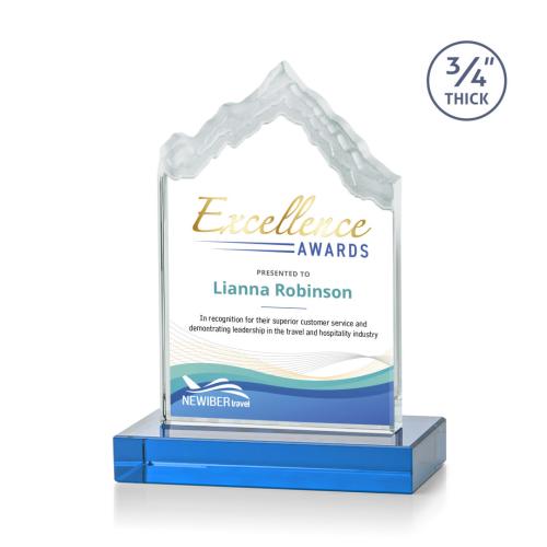 Recognition Awards - Crystal Awards - McKinley VividPrint™ Award - Sky Blue