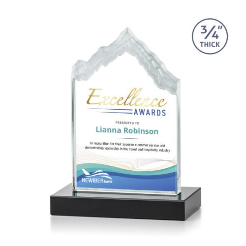 Recognition Awards - Crystal Awards - McKinley VividPrint™ Award - Black