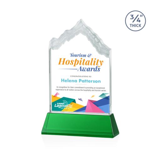 Recognition Awards - Crystal Awards - McKinley VividPrint™ Award on Newhaven - Green