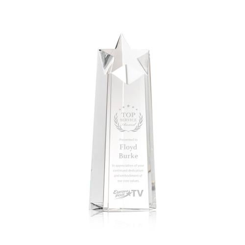 Recognition Awards - Crystal Awards - Delaware Star Award - Clear