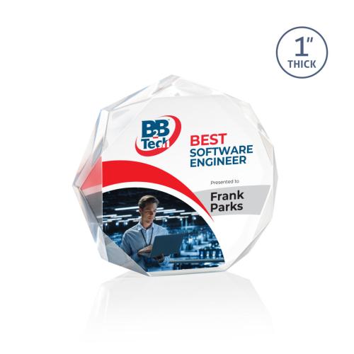 Recognition Awards - Acrylic Awards - Piedmont VividPrint™ Award - Clear