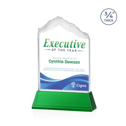 Recognition Awards - Crystal Awards - Everest VividPrint™ Award on Newhaven - Green