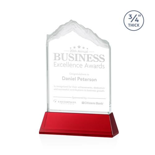 Recognition Awards - Crystal Awards - Everest Award on Newhaven - Red