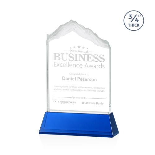 Recognition Awards - Crystal Awards - Everest Award on Newhaven - Blue