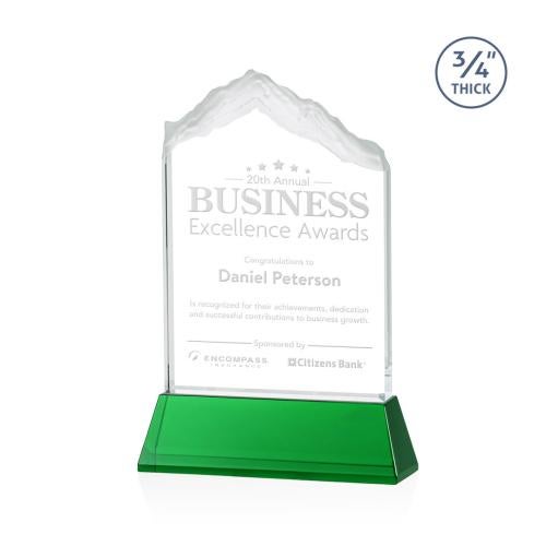 Recognition Awards - Crystal Awards - Everest Award on Newhaven - Green