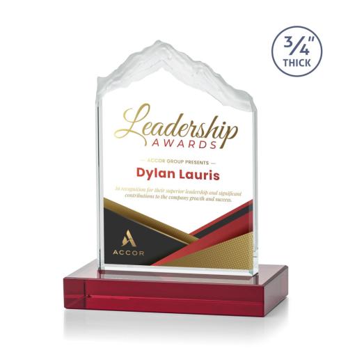 Recognition Awards - Crystal Awards - Everest VividPrint™ Award - Red