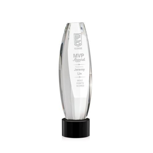 Recognition Awards - Crystal Awards - Hoover Award on Marvel Base - Black