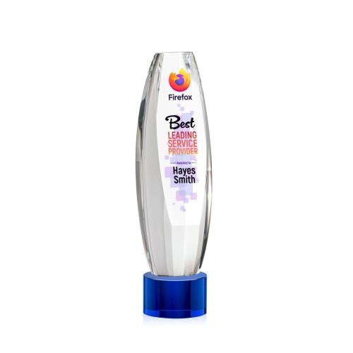 Recognition Awards - Crystal Awards - Hoover VividPrint™ Award on Marvel Base - Blue