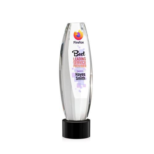 Recognition Awards - Crystal Awards - Hoover VividPrint™ Award on Marvel Base - Black