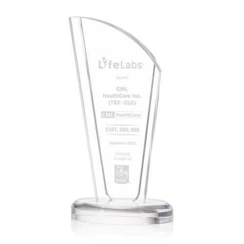 Recognition Awards - Acrylic Awards - Bridgewood Award - Clear