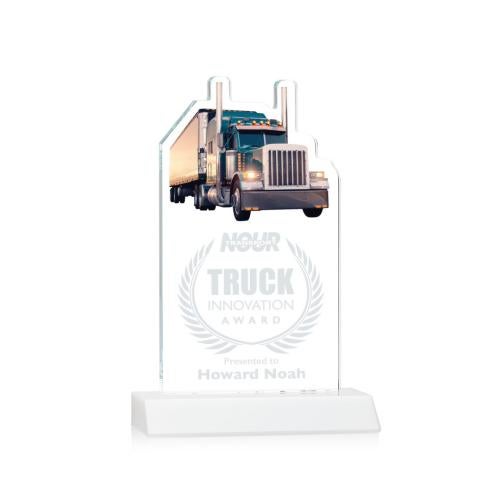 Recognition Awards - Crystal Awards - Longhaul Award - White