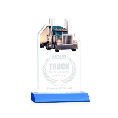 Recognition Awards - Crystal Awards - Longhaul Award - Sky Blue