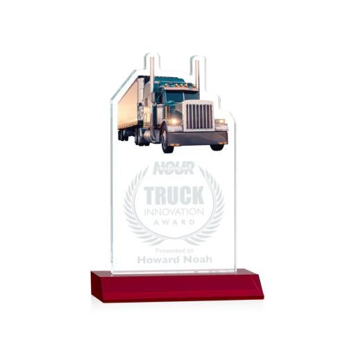 Recognition Awards - Crystal Awards - Longhaul Award - Red