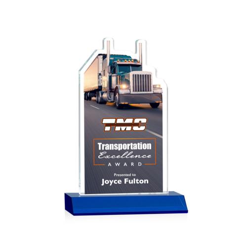 Recognition Awards - Crystal Awards - Longhaul VividPrint™ Award - Blue