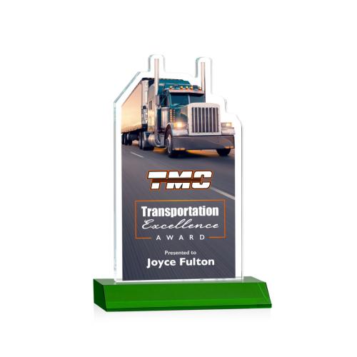 Recognition Awards - Crystal Awards - Longhaul VividPrint™ Award - Green