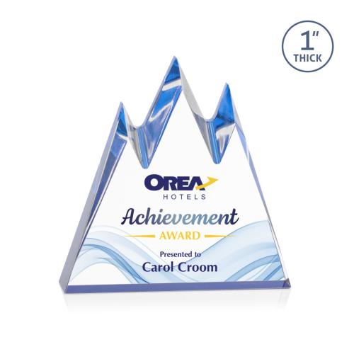 Recognition Awards - Acrylic Awards - Banff Peak VividPrint™ Award - Blue