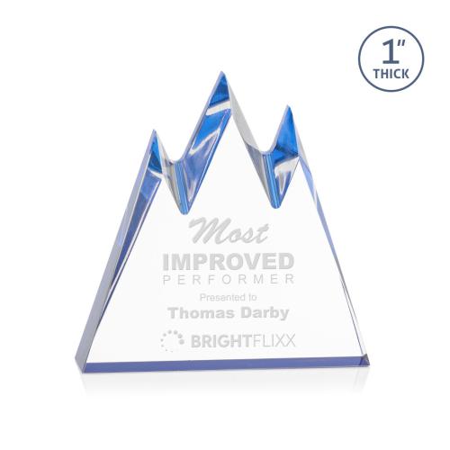 Recognition Awards - Acrylic Awards - Banff Peak Award - Blue