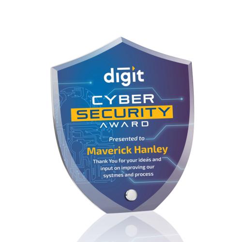 Recognition Awards - Acrylic Awards - Polaris Shield VividPrint™ Award - Silver