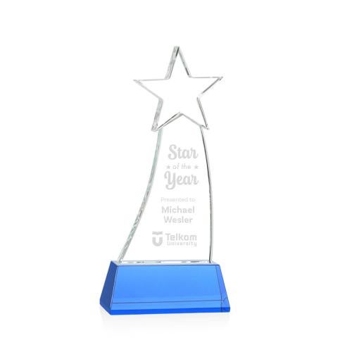 Recognition Awards - Crystal Awards - Manolita Star Award - Sky Blue