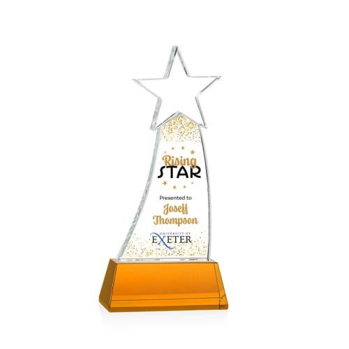 Recognition Awards - Crystal Awards - Manolita VividPrint™ Award - Amber