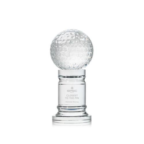 Recognition Awards - Crystal Awards - Golf Ball Award on Colverstone Base