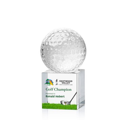 Recognition Awards - Crystal Awards - Golf Ball VividPrint™ Award on Granby 