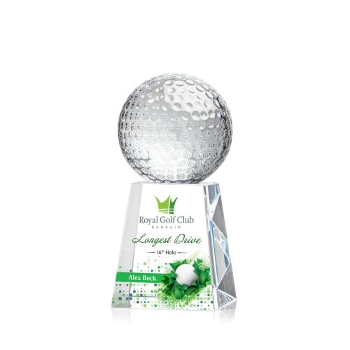 Recognition Awards - Crystal Awards - Golf Ball  VividPrint™ Award on Celestina