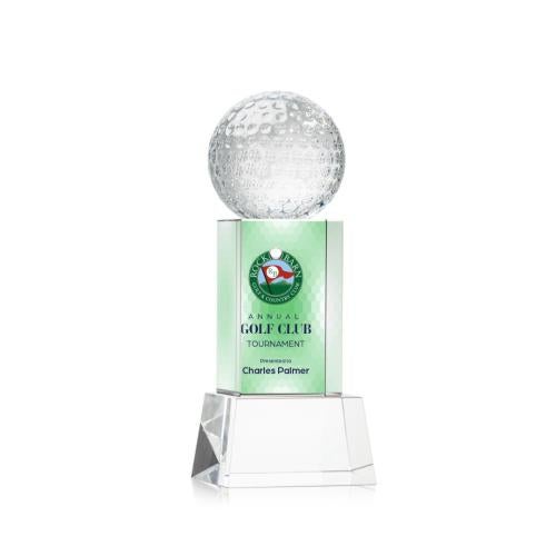 Recognition Awards - Crystal Awards - Golf Ball VividPrint™ Award on Belcroft - Clear