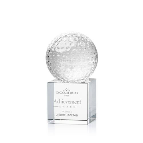Recognition Awards - Crystal Awards - Golf Ball Award on Granby Base