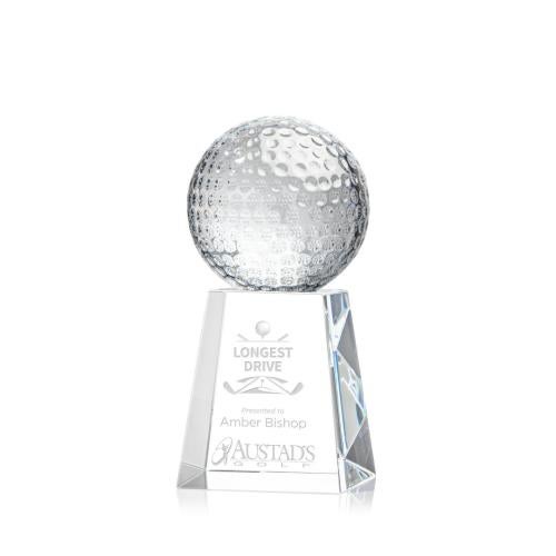 Recognition Awards - Crystal Awards - Golf Ball Award on Celestina Base