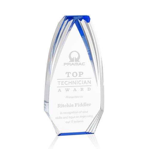 Recognition Awards - Acrylic Awards - Lantana Award - Blue
