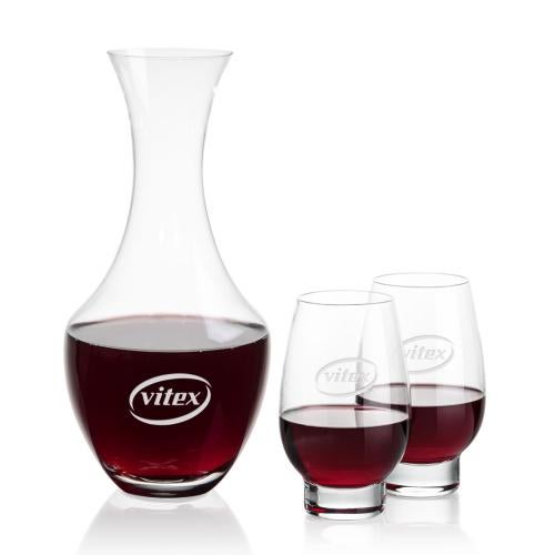 Corporate Gifts - Barware - Carafes - Oldham Carafe & Glenarden Stemless Wine